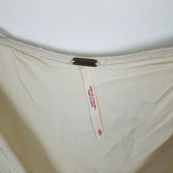 Free People Fay Glow Embroidered Boho Peasant Midi Dress in Cream Size Small - Picture 13 of 14